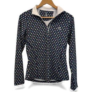 NWT Rhoback Women’s Pickleball Paddle Print Quarter Zip Pullover Top XS